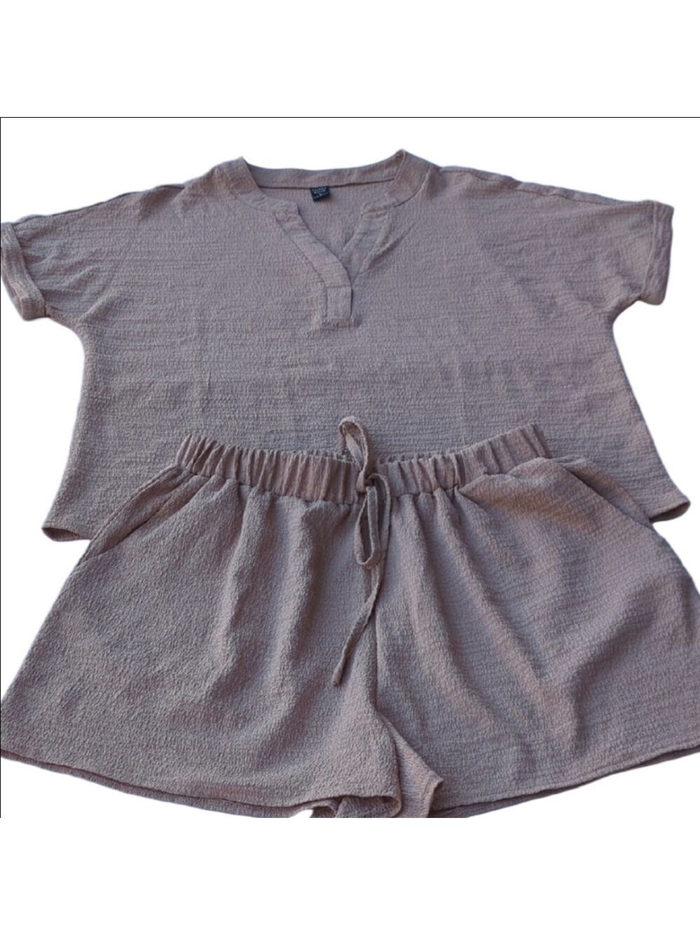New Emery RoseCasual Tan Two-Piece Set, Medium Size